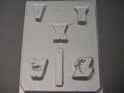 8019 Letters V-Z Blocks Chocolate Candy Mold